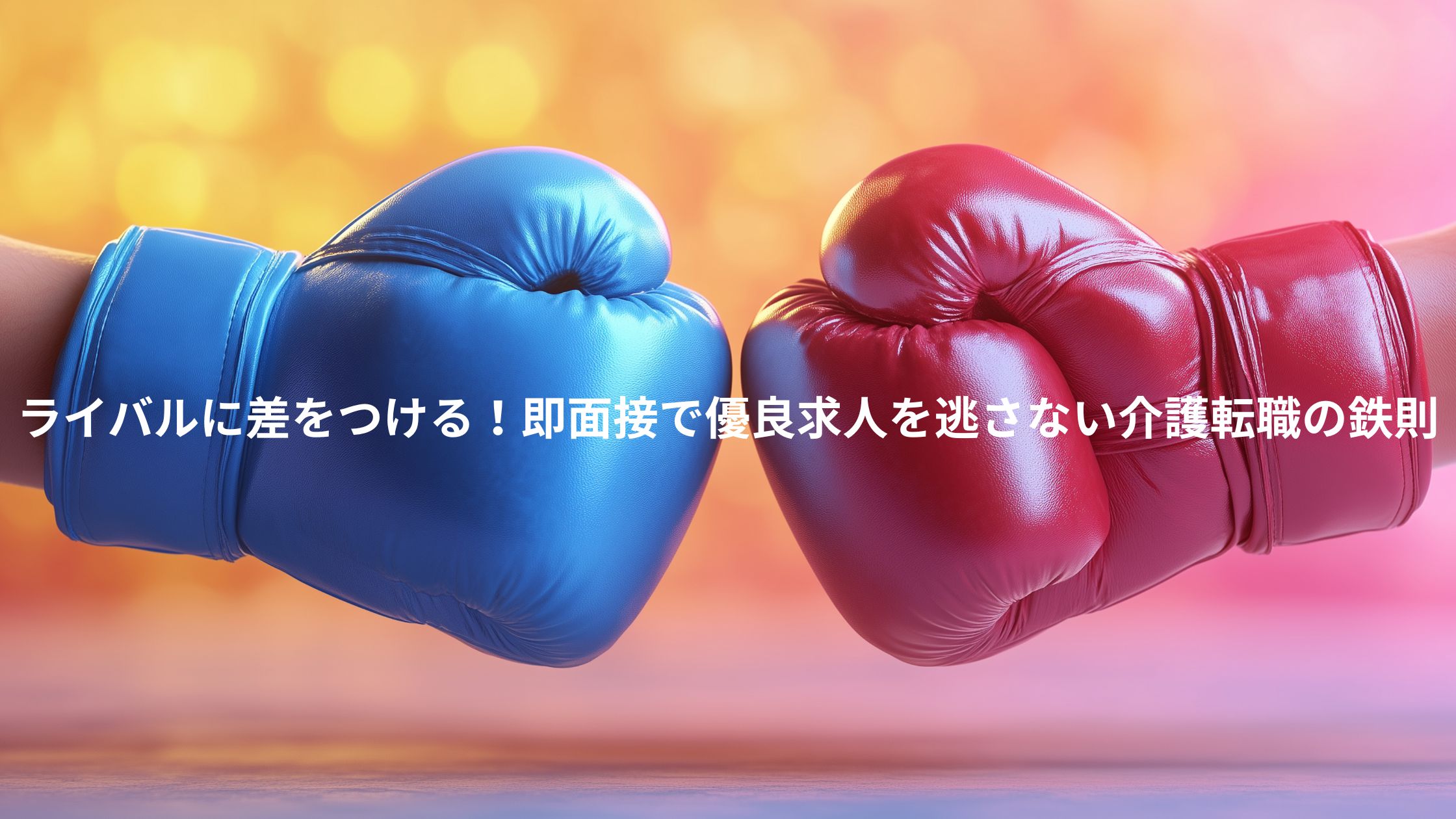 ライバルに差をつける！即面接で優良求人を逃さない介護転職の鉄則